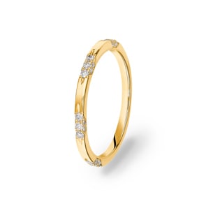 0.20 Karat Diamantring 750/18 K Gelbgold