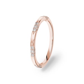 0.20 Karat Diamantring 750/18 K Roségold