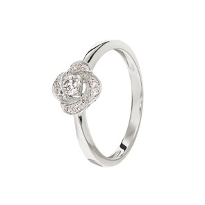 0.20 Karat Diamantring 750/18 K Weissgold