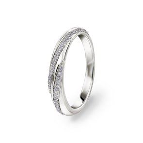 0.20 Karat Diamantring 750/18 K Weissgold