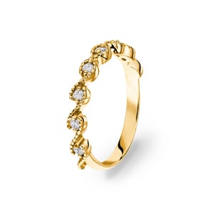 0.21 Karat Diamantring 750/18 K Gelbgold