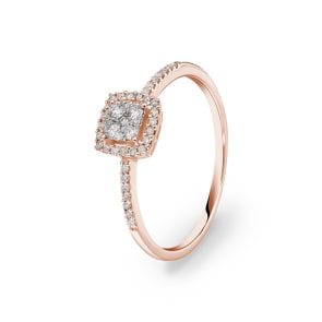 0.21 Karat Diamantring 750/18 K Roségold