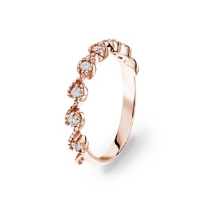 0.21 Karat Diamantring 750/18 K Roségold