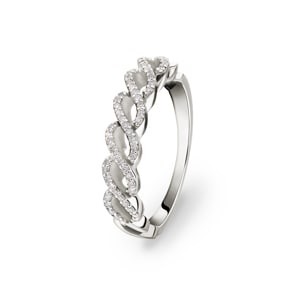 0.21 Karat Diamantring 750/18 K Weissgold