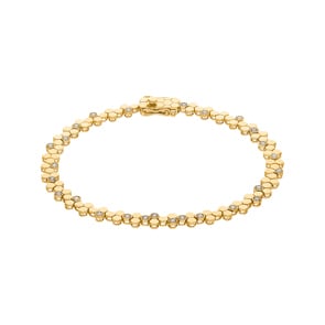0.22 Karat Diamantarmband 750/18 K Gelbgold