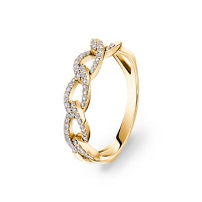 0.22 Karat Diamantring 750/18 K Gelbgold