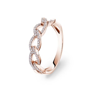 0.22 Karat Diamantring 750/18 K Roségold