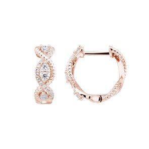 0.23 Karat Diamant-Kreolen 750/18 K Roségold