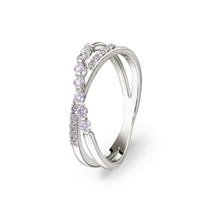 0.23 Karat Diamantring 750/18 K Weissgold