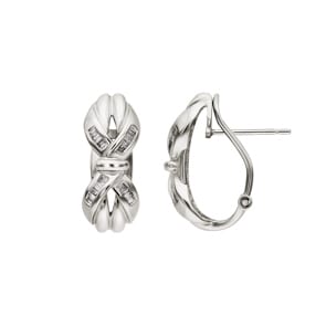 0.24 Karat Diamantohrhänger 750/18 K Weissgold