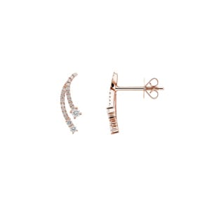 0.24 Karat Diamantohrstecker 750/18 K Roségold