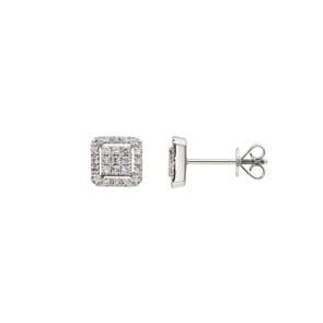 0.24 Karat Diamantohrstecker 750/18 K Weissgold