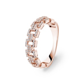 0.24 Karat Diamantring 750/18 K Roségold
