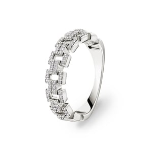0.24 Karat Diamantring 750/18 K Weissgold