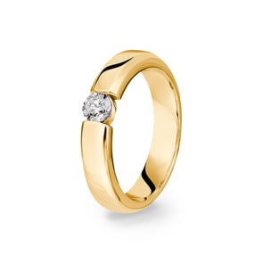 0.25 Karat Diamant Spannring 750/18 K Gelbgold