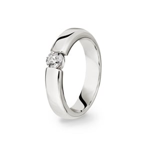 0.25 Karat Diamant Spannring 750/18 K Weissgold