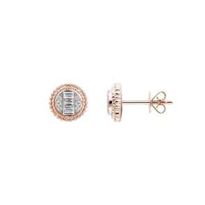 0.25 Karat Diamantohrstecker 750/18 K Roségold