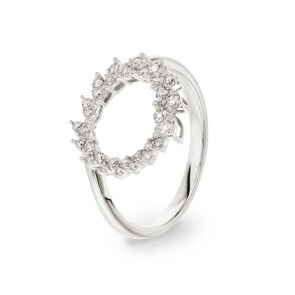 0.25 Karat Diamantring 750/18 K Weissgold