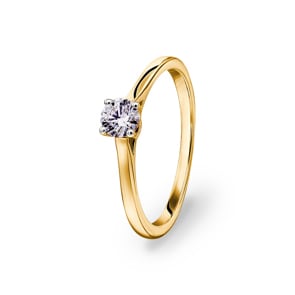 0.25ct Diamant Solitärring 750/18 K Gelbgold