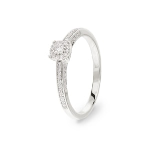 0.26 Karat Diamanten Verlobungsring 750/18 K Weissgold