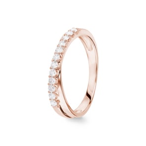 0.26 Karat Diamantring 750/18 K Roségold