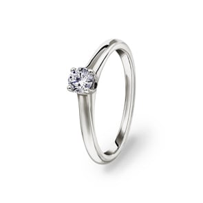 0.26ct Diamanten Solitärring 750/18 K Weissgold