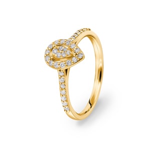 0.27 Karat Diamantring 750/18 K Gelbgold