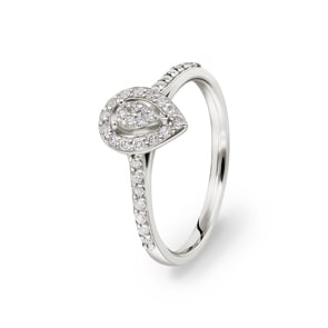 0.27 Karat Diamantring 750/18 K Weissgold