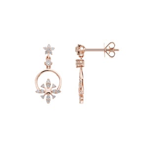 0.29 Karat Diamantohrhänger 750/18 K Roségold