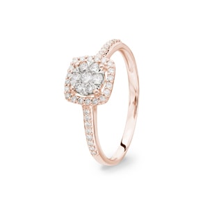 0.30 Karat Diamantring 750/18 K Roségold