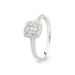 0.30 Karat Diamantring 750/18 K Weissgold