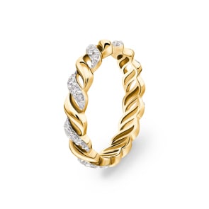 0.31 Karat Diamantring 750/18 K Gelbgold