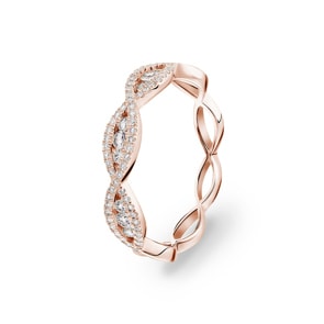 0.31 Karat Diamantring 750/18 K Roségold