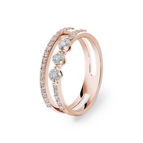 0.31 Karat Diamantring 750/18 K Roségold