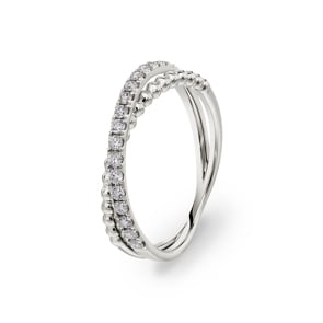 0.31 Karat Diamantring 750/18 K Weissgold