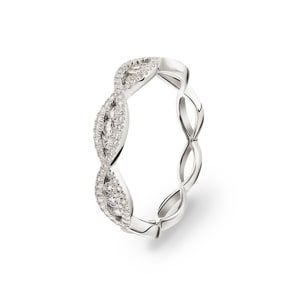 0.31 Karat Diamantring 750/18 K Weissgold