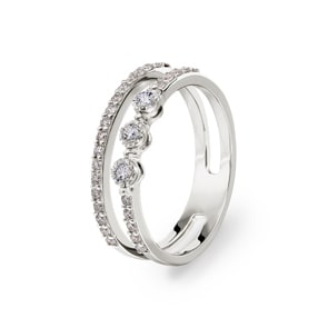 0.31 Karat Diamantring 750/18 K Weissgold