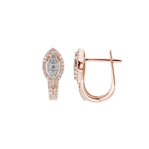 0.32 Karat Diamant-Kreolen 750/18 K Roségold