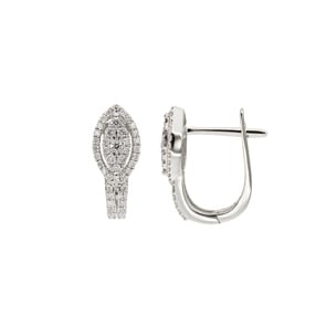 0.32 Karat Diamant-Kreolen 750/18 K Weissgold