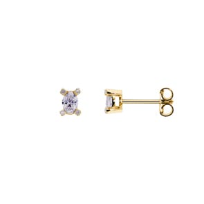 0.32 carats diamants clous d'oreilles or jaune 750/18 ct