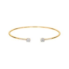 0.33 Karat Diamantarmreif offen 750/18 K Gelbgold