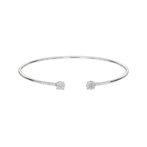 0.33 Karat Diamantarmreif offen 750/18 K Weissgold