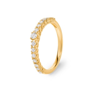 0.33 Karat Diamanten Mémoire Ring 750/18 K Gelbgold