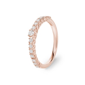 0.33 Karat Diamanten Mémoire Ring 750/18 K Roségold