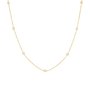 0.33 Karat Diamantencollier 750/18 K Gelbgold
