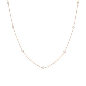 0.33 Karat Diamantencollier 750/18 K Roségold