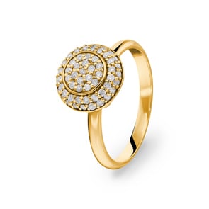 0.33 Karat Diamantring 750/18 K Gelbgold