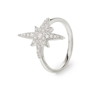 0.34 Karat Diamantring 750/18 K Weissgold