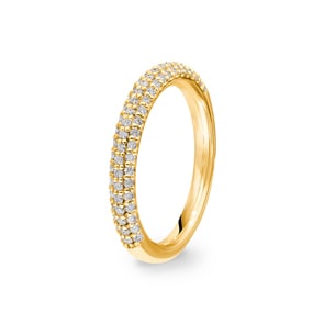 0.38 carats diamants bague or jaune 750/18 ct