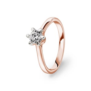 0.40ct diamant bague solitaire or jaune 750/18 ct